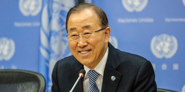 NEW YORK, NY - DECEMBER 16: Secretary-General of the United Nations, Ban Ki-Moon speaks to the audience during a closing press conference at the UN headquarters on December 16, 2016 in New York, New York. Ban Ki-Moon took office on 1 January 2007. His first term expired on 31 December 2011 and was re-elected, unopposed, to a second term on 21 June 2011. AntÃ³nio Guterres was appointed by the General Assembly on 13 October 2016 to be his successor. (Photo by William Volcov/BrazilPhotoPress/Lati