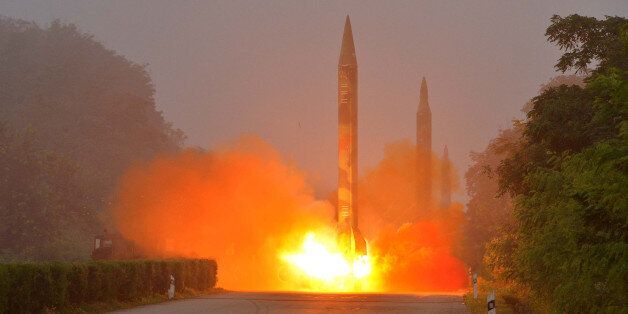 Ballistic rocket is seen launching during a drill by the Hwasong artillery units of the KPA Strategic Force in this undated picture provided by KCNA in Pyongyang on July 21, 2016. KCNA/via ReutersATTENTION EDITORS - THIS IMAGE WAS PROVIDED BY A THIRD PARTY. EDITORIAL USE ONLY. REUTERS IS UNABLE TO INDEPENDENTLY VERIFY THIS IMAGE. SOUTH KOREA OUT. NO THIRD PARTY SALES. NOT FOR USE BY REUTERS THIRD PARTY DISTRIBUTORS.Ã     TPX IMAGES OF THE DAY