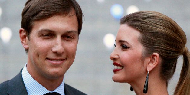 Ivanka Trump arrives with husband, Jared Kushner, at the Vanity Fair party to begin the 2012 Tribeca Film Festival in New York, April 17, 2012.  REUTERS/Lucas Jackson (UNITED STATES - Tags: ENTERTAINMENT)
