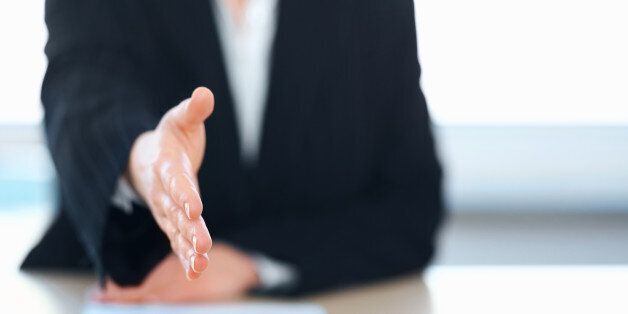 Introduction - Cropped image of a business woman offering you a handshake