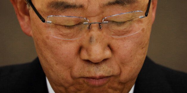 Former U.N. secretary-general Ban Ki-moon attends a media roundtable in Seoul, South Korea, January 25, 2017.  REUTERS/Kim Hong-Ji     TPX IMAGES OF THE DAY
