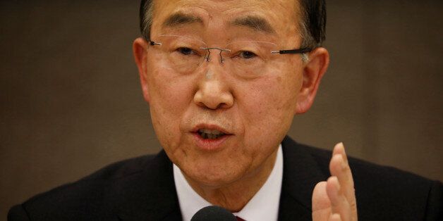 Former U.N. secretary-general Ban Ki-moon speaks at a media roundtable in Seoul, South Korea, January 25, 2017.  REUTERS/Kim Hong-Ji