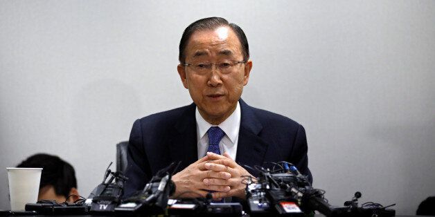 Former U.N. Secretary-General Ban Ki-moon speaks during his news conference in Seoul, South Korea January 31, 2017. REUTERS/Kim Hong-Ji