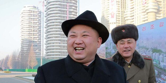 This undated picture released from North Korea's official Korean Central News Agency (KCNA) on January 26, 2017 shows North Korean leader Kim Jong-Un (L) inspecting housing blocks at a construction site at Ryomyong Street in Pyongyang. / AFP / KCNA VIA KNS / STR / South Korea OUT / REPUBLIC OF KOREA OUT   ---EDITORS NOTE--- RESTRICTED TO EDITORIAL USE - MANDATORY CREDIT 'AFP PHOTO/KCNA VIA KNS' - NO MARKETING NO ADVERTISING CAMPAIGNS - DISTRIBUTED AS A SERVICE TO CLIENTSTHIS PICTURE WAS MADE AVA