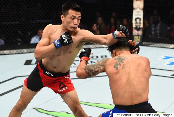 코리안좀비 정찬성, UFC 복귀전에서 1라운드 KO승