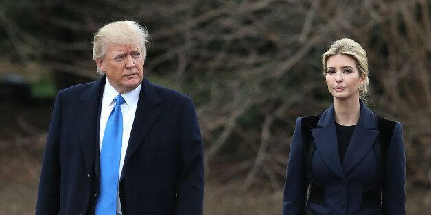 WASHINGTON, DC - FEBRUARY 01: U.S. President Donald Trump and his daughter Ivanka Trump walk toward Marine One while departing from the White House, on February 1, 2017 in Washington, DC. Trump is making an unnanounced trip to Dover Air Force bace in Delaware to pay his respects to Chief Special Warfare Operator William 'Ryan' Owens, who was killed during a raid in Yemen. Owens is the first active military service member to die in combat during Trump's presidency. (Photo by Mark Wilson/Getty Ima