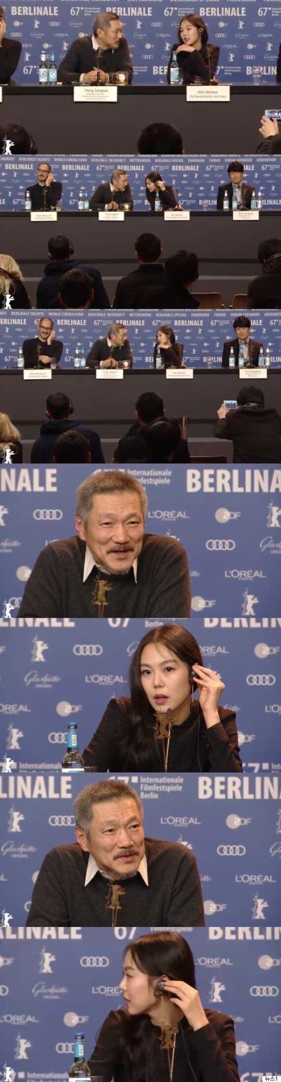 홍상수와 김민희가 불륜설 이후 처음으로 공개석상에 등장했다