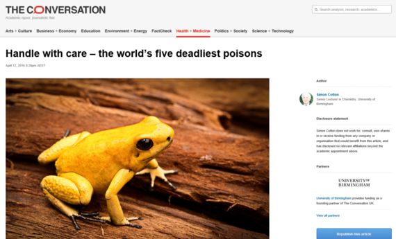 가장 치명적인 독극물 '워스트5'