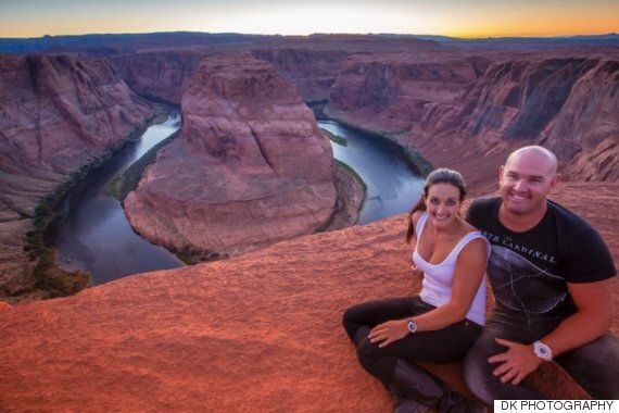 북극광 아래서의 황홀한 프러포즈 (사진)