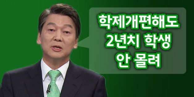 안철수 학제개편안, 갈수록 꼬여간다
