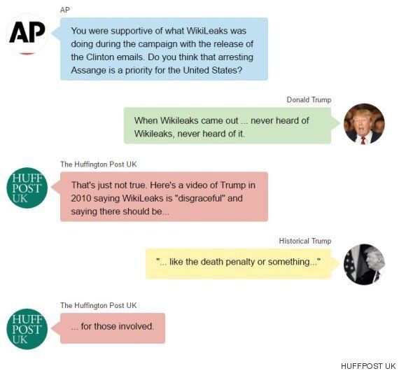 도널드 트럼프가 취임 100일 기념 인터뷰에서 헛소리를 늘어놓다