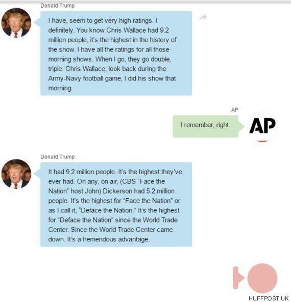 도널드 트럼프가 취임 100일 기념 인터뷰에서 헛소리를 늘어놓다