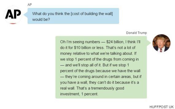 도널드 트럼프가 취임 100일 기념 인터뷰에서 헛소리를 늘어놓다