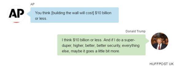 도널드 트럼프가 취임 100일 기념 인터뷰에서 헛소리를 늘어놓다