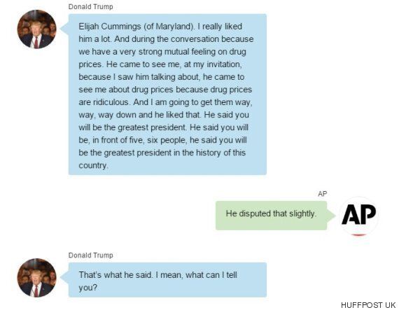 도널드 트럼프가 취임 100일 기념 인터뷰에서 헛소리를 늘어놓다