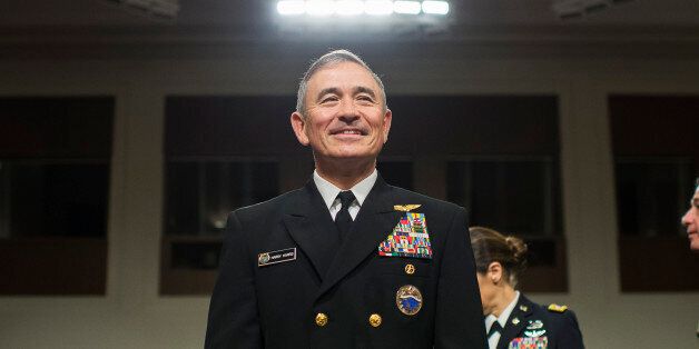 UNITED STATES - APRIL 27: Navy Adm. Harry Harris Jr., commander of the U.S. Pacific Command, arrives to testify at a Senate Armed Services Committee hearing in Dirksen Building titled 'United States Pacific Command and United States Forces Korea,' on April 27, 2017. (Photo By Tom Williams/CQ Roll Call)