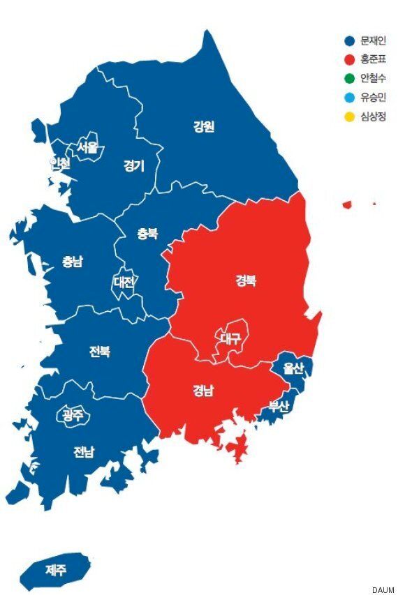 [출구조사 결과] 부산과 울산은 경상도 속의 섬이 될지도 모른다