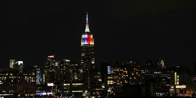 NEW YORK, NY - JUNE 25: View of the Empire State Building illuminated with rainbow colors in honor of Heritage of Pride supporting the Gay Pride Parade on June 25, 2017 in New York, United States. (Photo by William Volcov/Brazil Photo Press/LatinContent/Getty Images)