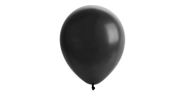 black balloon isolated on white background