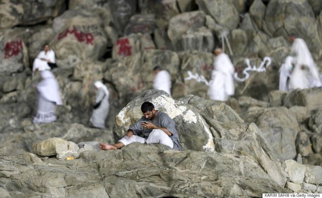 이슬람에서 가장 성스러운 곳인 메카 순례가 절정에 달했을 때의 모습
