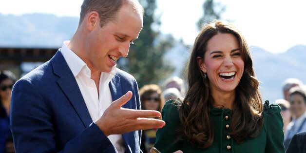Britain's Prince William and Catherine, Duchess of Cambridge, react while sampling food during the Taste of British Columbia event at Mission Hill winery in Kelowna, British Columbia, Canada, September 27, 2016. REUTERS/Chris Wattie