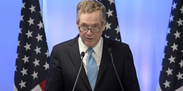 US Trade Representative Robert Lighthizer delivers a speech during a press conference on the third and last day of the second round talks of the NAFTA (North American Free Trade Agreement) in Mexico City, on September 5, 2017. / AFP PHOTO / PEDRO PARDO        (Photo credit should read PEDRO PARDO/AFP/Getty Images)