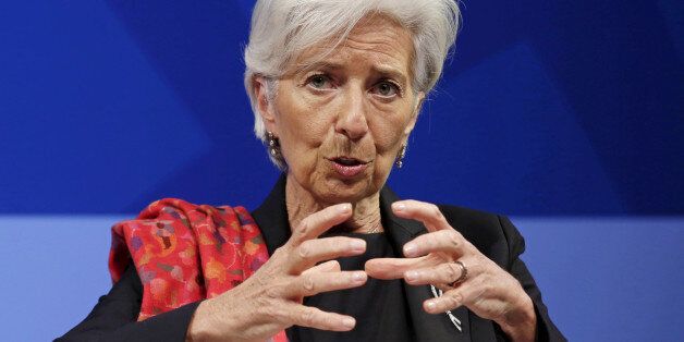International Monetary Fund (IMF) Managing Director Christine Lagarde speaks at a refugee crisis panel in advance of the IMF/World Bank spring meetings in Washington April 13, 2016. REUTERS/Yuri Gripas/File Photo