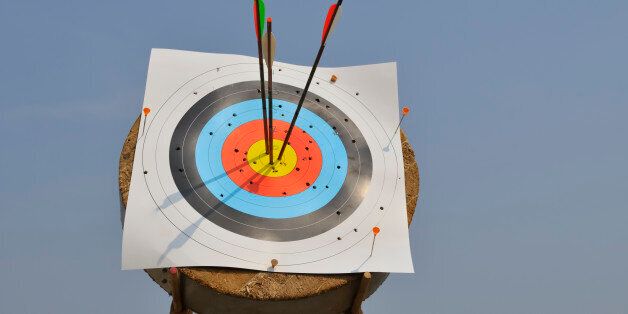 Arrows in a target.