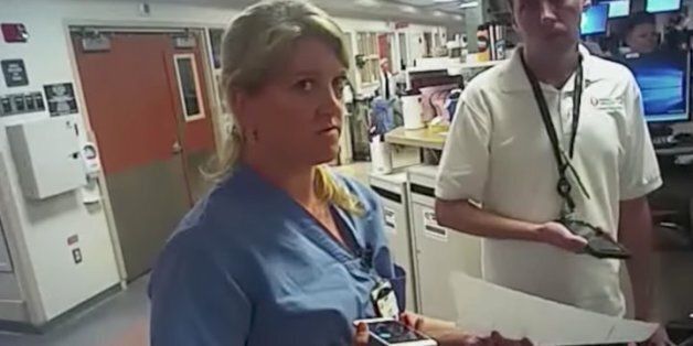 FILE PHOTO:  Nurse Alex Wubbels is shown during an incident at University of Utah Hospital in this still photo taken from police bodycam video taken in Salt Lake City, Utah, U.S. on July 26, 2017.    Courtesy Salt Lake City Police Department/Handout via REUTERS   ATTENTION EDITORS - THIS IMAGE WAS PROVIDED BY A THIRD PARTY