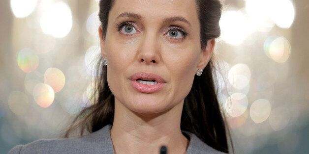Actress Angelina Jolie speaks about the plight of refugees on World Refugee Day at the State Department in Washington, U.S., June 20, 2016.      REUTERS/Joshua Roberts