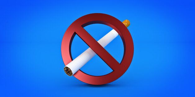 No Smoking Sign isolated. 3d rendering