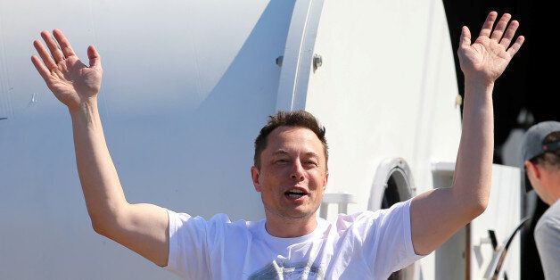 Elon Musk, founder, CEO and lead designer at SpaceX and co-founder of Tesla, arrives at the SpaceX Hyperloop Pod Competition II in Hawthorne, California, U.S., August 27, 2017.  REUTERS/Mike Blake