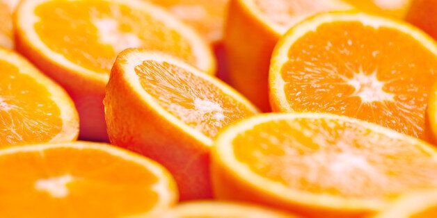 Oranges portions background. Shallow depth of field.Related pictures: