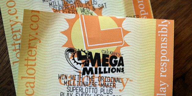 SAN ANSELMO, CA - JANUARY 03:  Powerball and Mega Millions lottery tickets are displayed on January 3, 2018 in San Anselmo, California. The Powerball jackpot and Mega Millions jackpots are both over $400 million at the same time for the first time. The Mega Millions $418 million jackpot would be the fourth largest and the $460 million Powerball jackpot would be the seventh largest in the game's history.  (Photo by Justin Sullivan/Getty Images)
