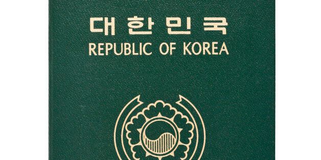 Korean passport with clipping path.