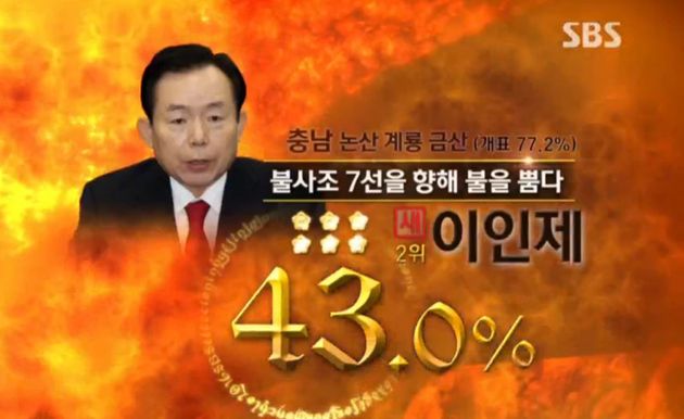 사진은 2016년 총선 당시 SBS의 개표방송 화면.