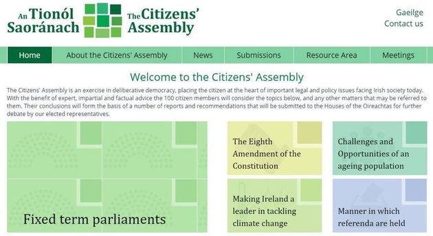 아일랜드 '시민의회' 홈페이지 캡처