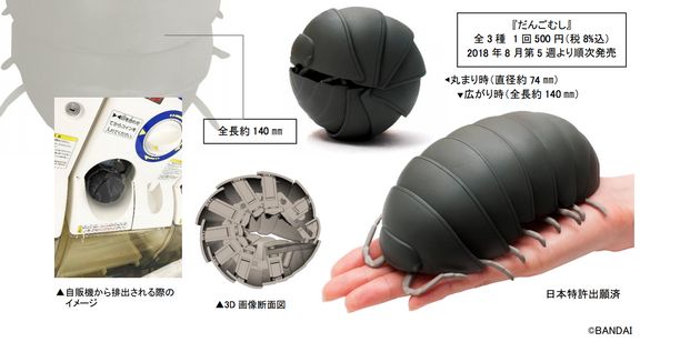 일본 반다이가 ‘벌레의 날’을 기념해 출시한 장난감(사진)