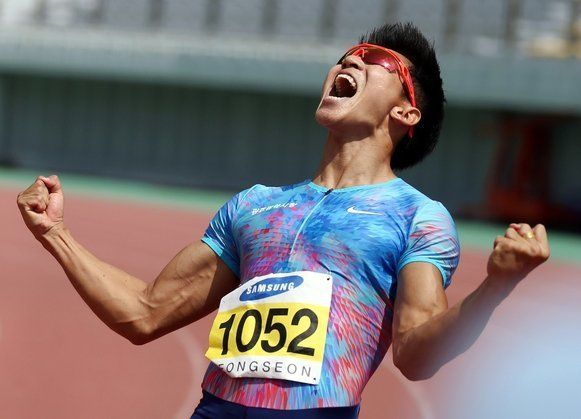 육상 남자 100m 한국신기록 보유자 김국영