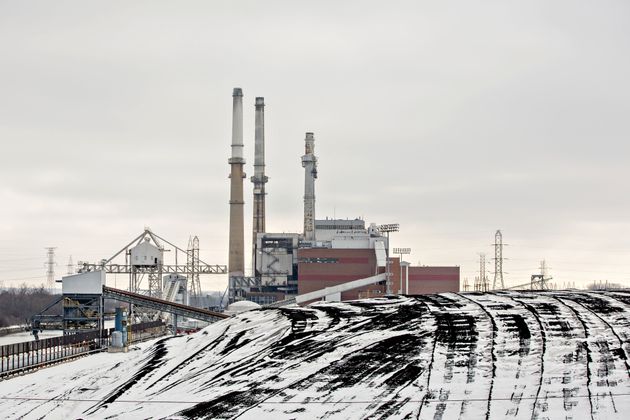 'NRG에너지'가 운영하는 석탄발전소의 모습. 미국 일리노이주 로메오빌. 