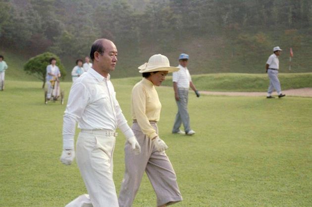 1987년 골프를 즐기고 있는 전두환 전 대통령 부부