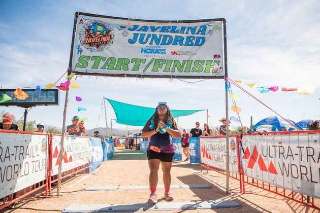 2018년 자벨리나 전드레드 행사에 참가해 처음으로 100킬로미터를 뛰었을 때의 모습 