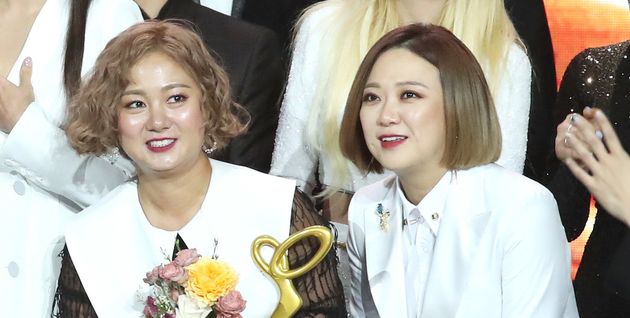지난해 10월 2018 대한민국 대중문화예술상 시상식에 참석한 박나래와 김숙