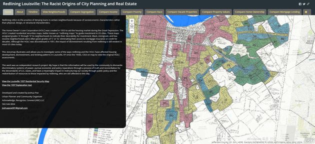 데이터에 근거한 인종차별적인 도시정책의 대표적인 사례, 레드라인​의 지도