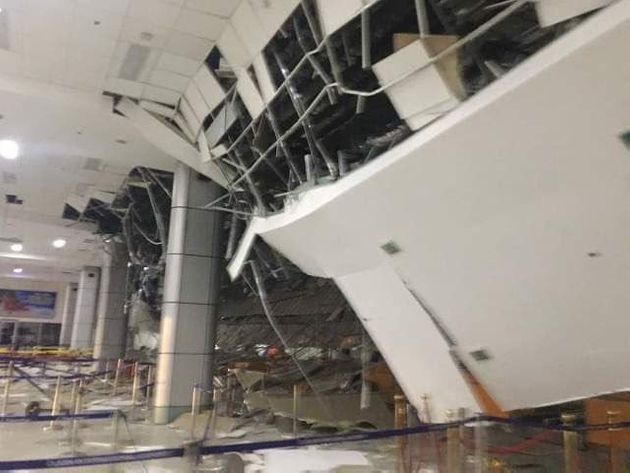 지진으로 무너진 필리핀 루손섬 클락 디오스다도 마카파갈 국제공항.