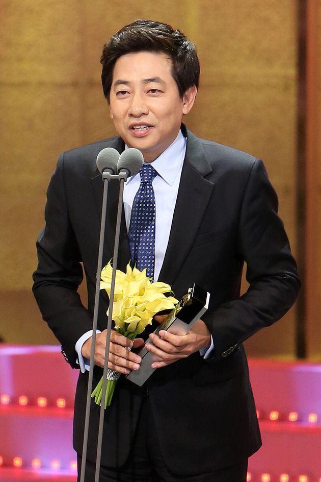 2013년 '제40회 한국방송대상 시상식'에서 앵커상을 수상한 김성준 앵커의 모습 