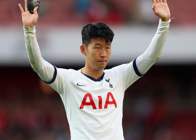 LONDON, ENGLAND - SEPTEMBER 01: Son Heung-min of Tottenham Hotspur during the Premier League match between Arsenal FC and Tottenham Hotspur at Emirates Stadium on September 01, 2019 in London, United Kingdom. (Photo by Catherine Ivill/Getty Images)