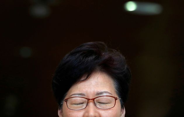 Hong Kong's Chief Executive Carrie Lam holds a news conference in Hong Kong, China, August 27, 2019. REUTERS/Kai Pfaffenbach     TPX IMAGES OF THE DAY