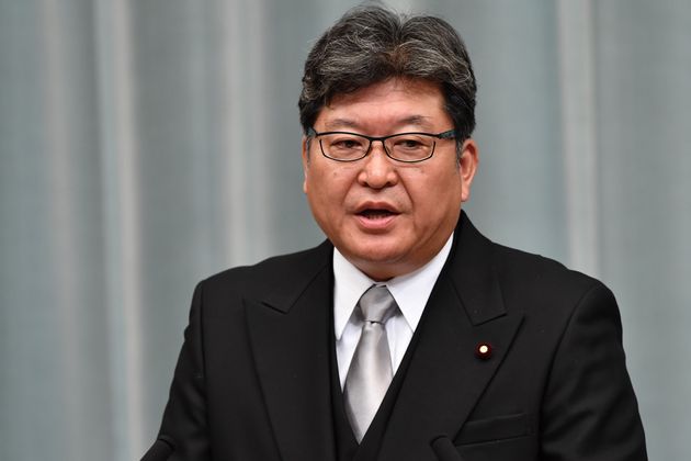 Newly appointed Japanese Education, Culture, Sports and Science Minister Koichi Hanyuda speaks during a press conference at the prime minister's official residence in Tokyo on September 11, 2019. - Japan's Prime Minister Shinzo Abe on September 11 appointed new foreign and defence ministers and promoted a popular rising political star, in a cabinet reshuffle that fuelled speculation over the prime minister's successor. (Photo by Toshifumi KITAMURA / AFP)        (Photo credit should read TOSHIFUMI KITAMURA/AFP/Getty Images)