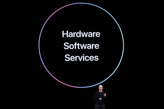 CUPERTINO, CALIFORNIA - SEPTEMBER 10: Apple CEO Tim Cook delivers the keynote address during an Apple special event on September 10, 2019 in Cupertino, California. Apple  is unveiling new products during a special event at the Apple headquarters in Cupertino, California.  (Photo by Justin Sullivan/Getty Images)